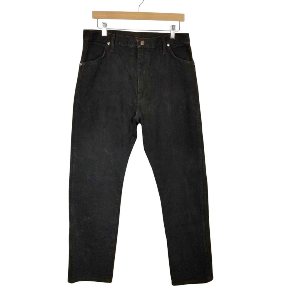 Wrangler Women's 14MWZWK Black High Rise Straight Leg Jeans Size 15